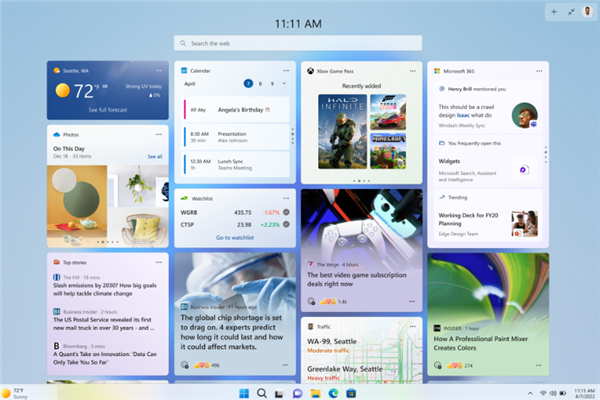 Windows11迎来Build 25201预览版更新：首次加入全屏小组件功能